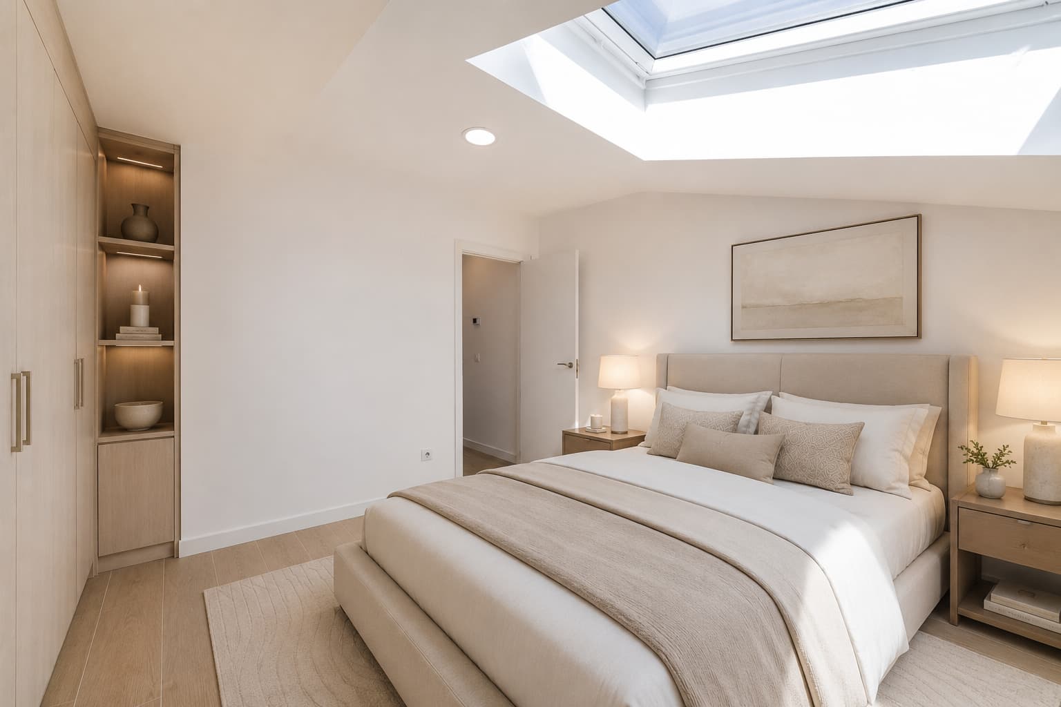 Dormitorio de la promoción Calle Alcalá 32